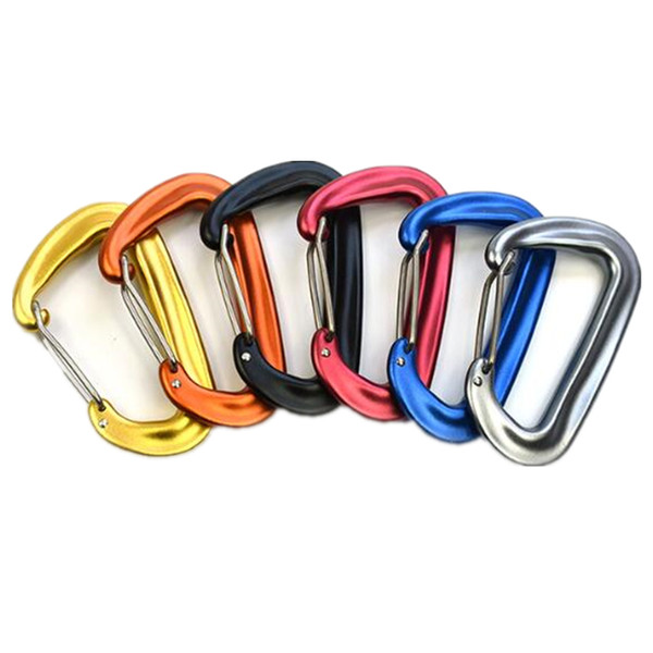 12KN Outdoor Aluminum Hammock Carabiner Buckle Magnesium 7075 aviation aluminum Quickdraw Quick Hanging Belts Hook Clasp Camping Equipment