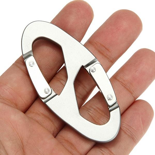 hot sale 1pc Aluminum Alloy Carabiner Keychain Snap Clip Hook Carabiners Outdoor Camping Climbing Hiking Sports Buckle