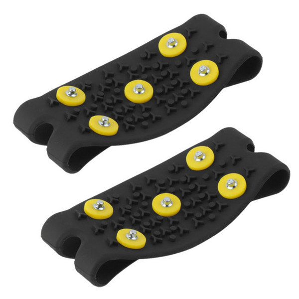 Hot Snow Ice Climbing Anti Slip Spikes Grips Crampon Cleats 5-Stud Shoes Cove