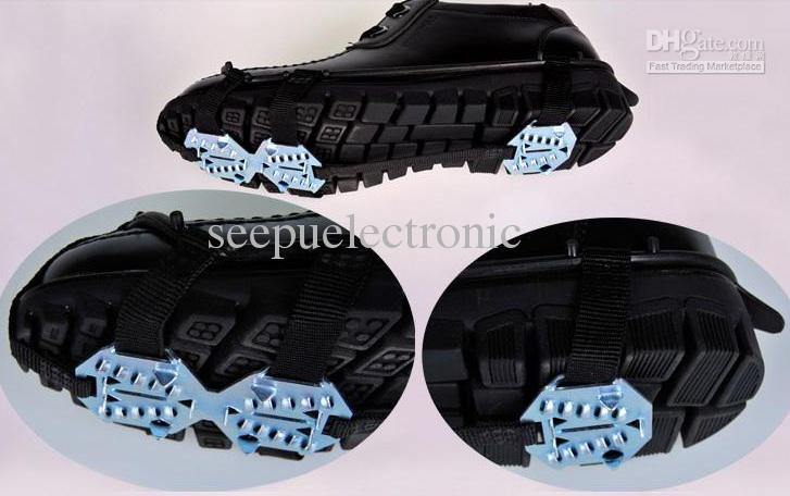 Brand New iron 15 teeth crampon Climb Ice Crampon snow Walking Cleat Portable antiskid anti-skiding