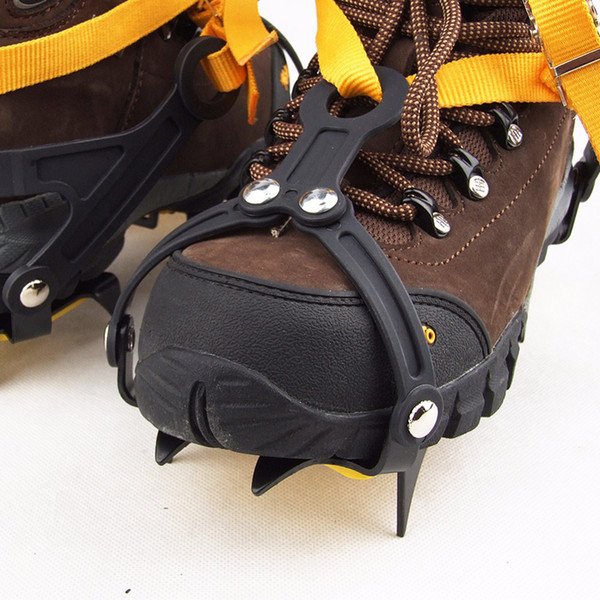 Adjustable 10 Teeth Ice Spikes Snow Shoes Gripper Non-Slip Boots Climbing Grip Crampon Walking Cleat Crampon Cleats