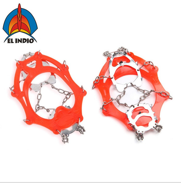 EL INDIO AT8605 Ice Gripper Outdoor Crampons Antiskid Shoe Covers Climbing Claw Hiking Ski