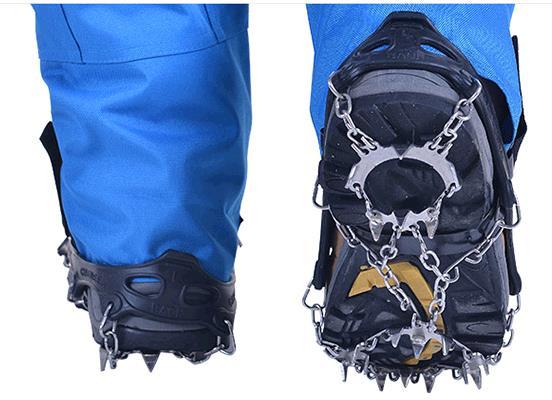 19 crampons antiskid shoe covers outdoor climbing tooth silica gel nail shoes climbing ice climbing on foot snow claws