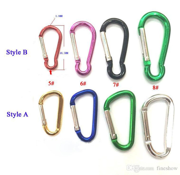 Carabiner Ring Keyrings Key Chains Sport Carabiner Camp Snap Clip Hook Keychain Hiking Aluminum Convenient Hiking Camping Clip On Keychain