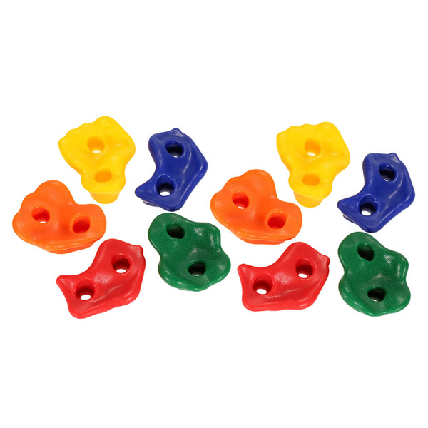 Y5708-10 Pack of 10 Rock Climbing Holds Wall Rock Climbing Stones Kit Set Backyard Kids Toys with Mounting