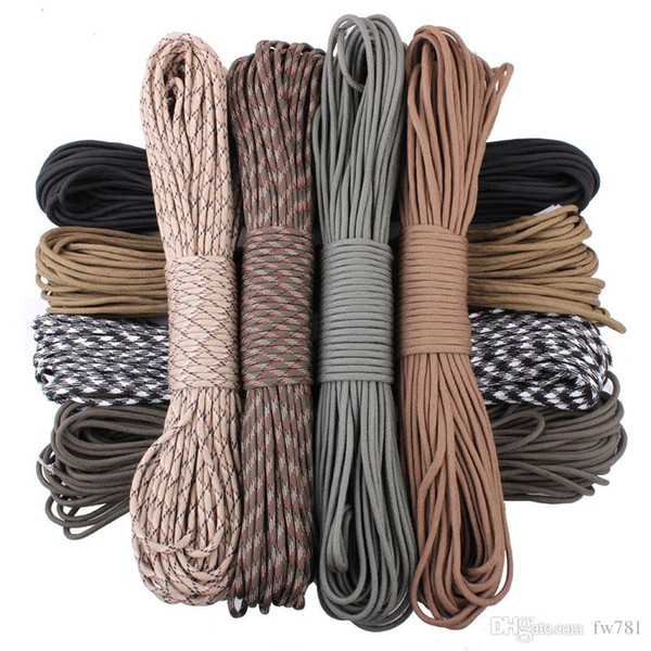 Free shipping 150pcs/lot 108 colors Paracord 550 Parachute Cord Lanyard Rope Type III 100FT Camping survival equipment