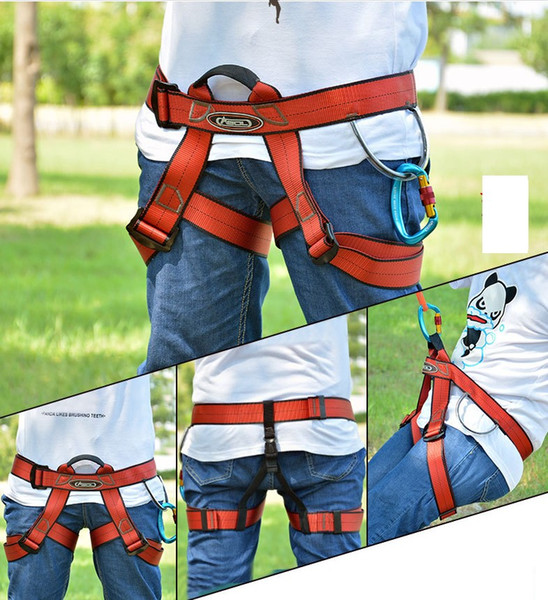 Wholesale High Strength Climbing Harnesses Spors & Outdoors Bust Type Downhill Safety Sitting Seat Belt With Load Bearing Ring