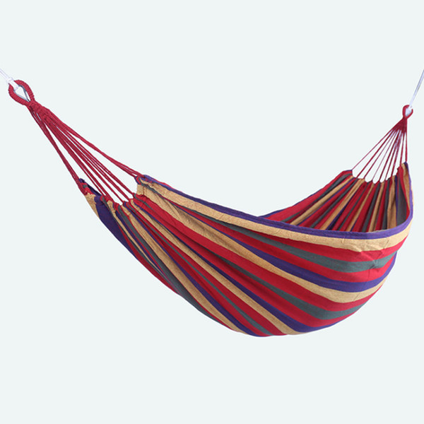 Outdoor travel equipment, leisure camping, double canvas, indoor recreation, double single, broadened hammock, tie rope.