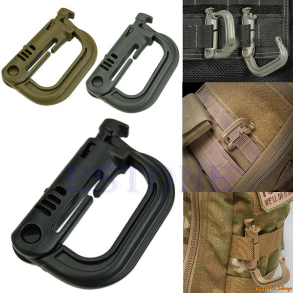 5.5*3.7cm Plastic Carabiners D-ring Clips Molle Webbing Backpack Buckle Snap Lock Grimlock Camp Hike Mountaineering