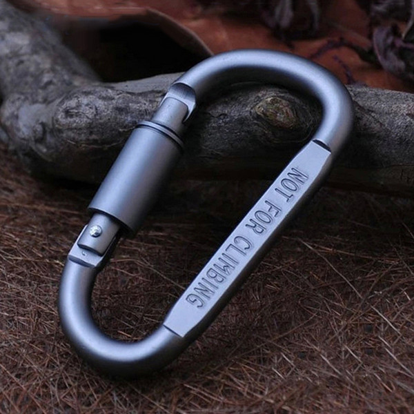 Outdoor Safety Buckle Aluminum Alloy D Shape Climbing Button Carabiner Snap Clip Hook Keychain Keyring Carabiners Camping Hiking Hot Sale