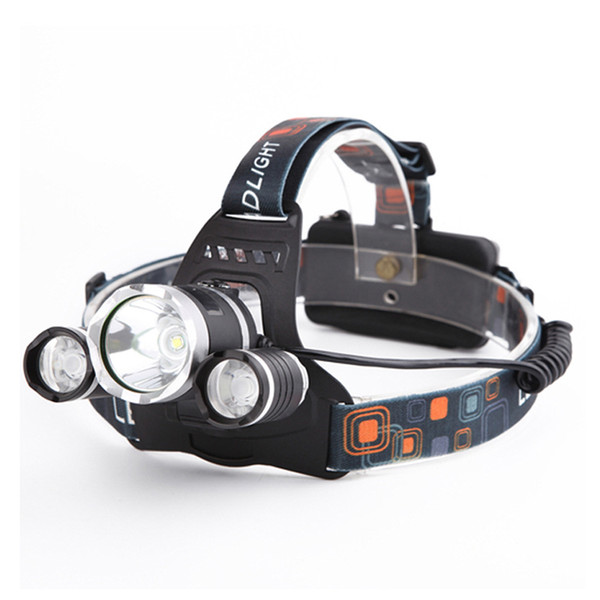 3pcs CREE T6 LED Headlamp Aluminum Alloy head Focus Adjustable Waterproof High Bright Camping Lamp with 2pcs 18650 Batteries and Charger