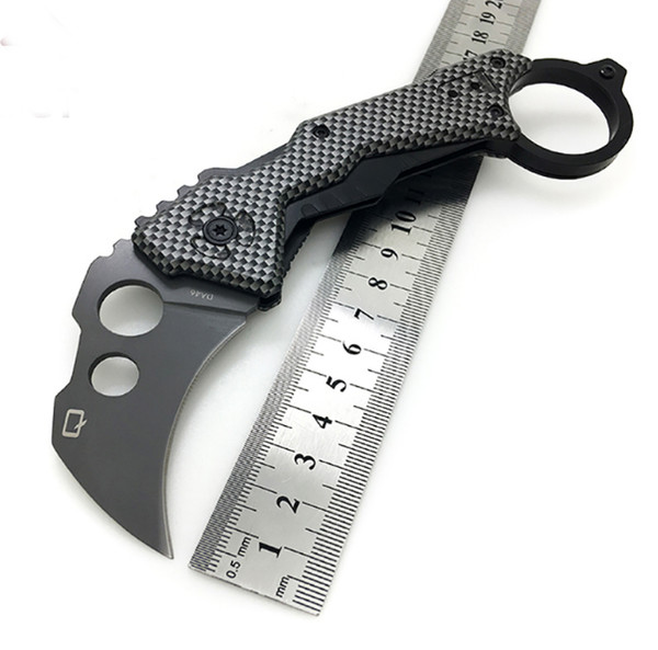 Wholesale-DA46 Karambit Hunting Folding Knife 440 Blade Steel Handle Tactical Camping Combat Pocket Knives Survival EDC Tools For Free Ship