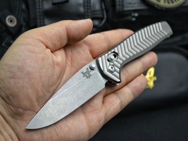 Stone Wash 20CV Blade Aluminum Alloy Handle AXIS Lock Folding Knife 781