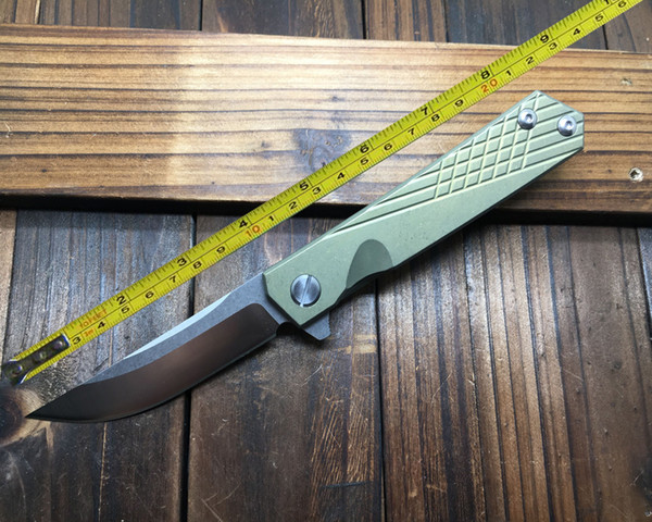 8.5''NEW CNC D2 Blade TC4 titanium alloy Handle Fast Open Folding knife CMB91