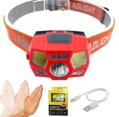 Waterproof Camping Headlight Motion Sensor Mini LED Headlamp Head Lamp Torch USB Rechargeable IR Running Headlight