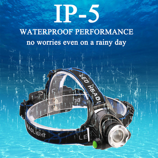 XML T6 1000Lumens Induction LED Headlamp Zoomable Headlight Waterproof Rechargeable 18650 Battery Head lamp Fishing Hunting Light