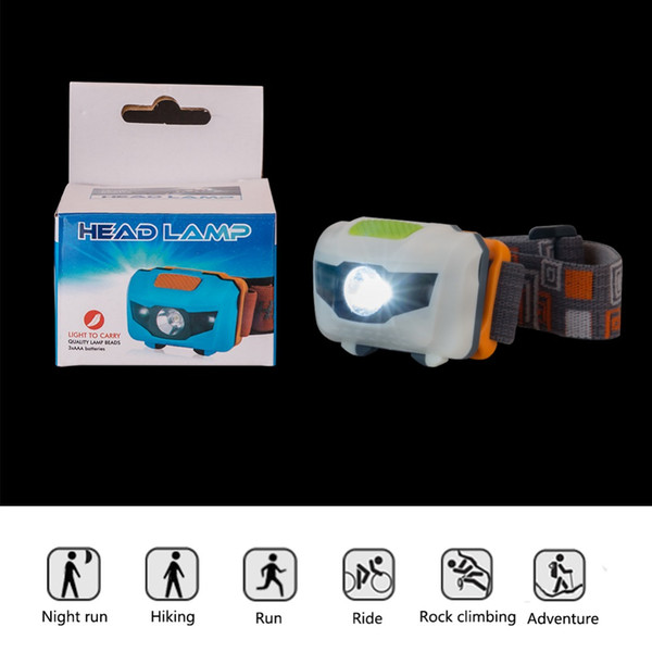 600LM R3 LED Portable Mini Headlamp 2 LED Flashlight Headlights Torch Lanterna 4 Modes Headlight With Headband Hiking Camping