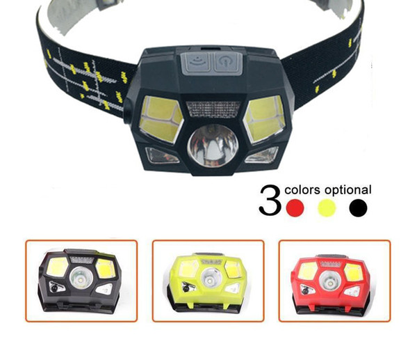 COB XPE LED Headlamp Waterproof Sensor Headlight Torch Head Light USB Rechargeable Outdoor Camping Induction Head Lamp