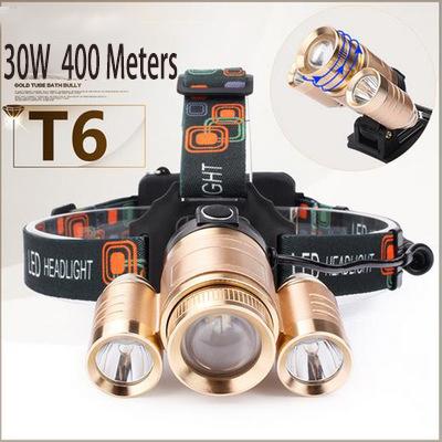 2 in 1 LED Headlamp Headlight 3000Lumens T6*2XPE LED Bike Front Light Ultra Bright Camping Fishing Torch Head Lamp Free DHL