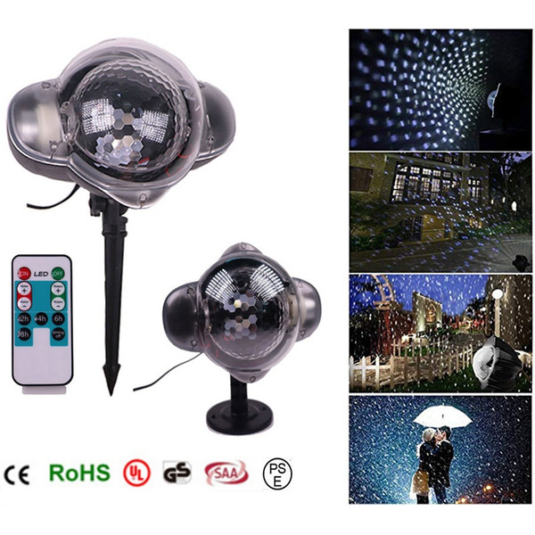 MINI Christmas Laser Snowflake Projector Light Outdoor Waterproof Moving Snow LED Disco Lights Christmas Decorations for Home Outdoor