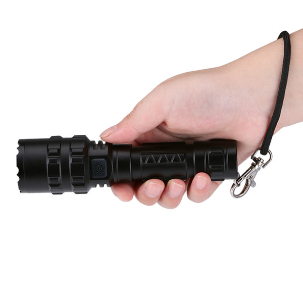 XM L2 LED USB Rechargeable Flashlight 1600Lm Fixed Focusing Mini Torch 5 Modes Waterproof Camping Light By 18650 Battery