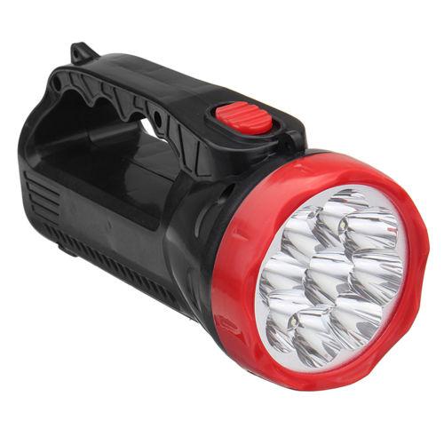 Portable 9 LED Lights Handheld Flashlight Super Bright Rechargeable 18650 Battery Outdoor Light Searchlight Lantern for Camping Travel