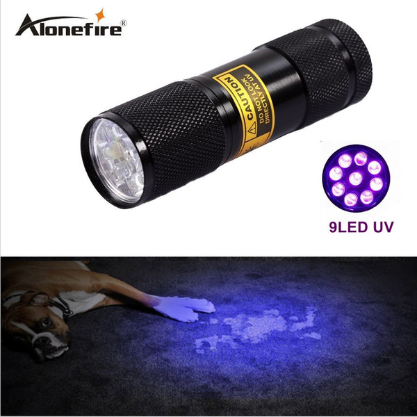 AloneFire 9 LED UV Light 395-400nm LED UV Flashlight uv leak detector