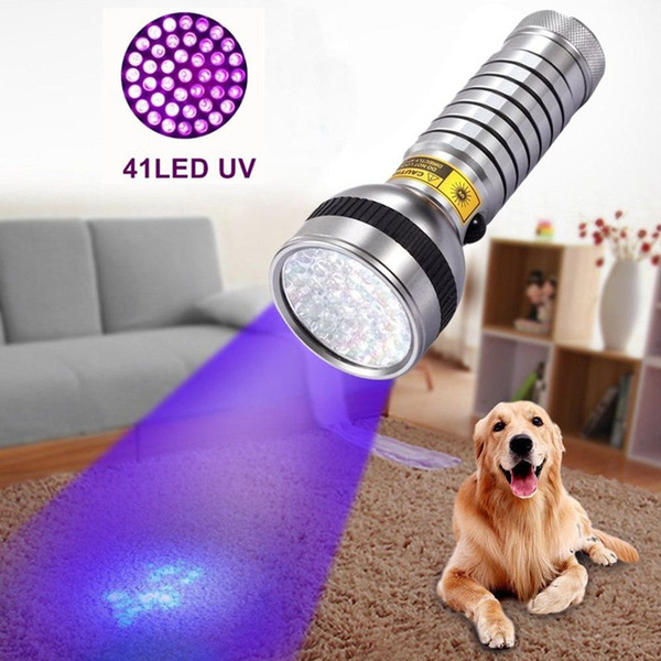 Alonefire 41 LED UV Flashlight Ultra Violet Flashlight UV Torch 41 LED Anti-fake Flashlight Hiking Torch