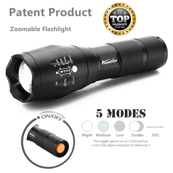 Free DHL, G700 E17 CREE XM-L T6 led Torch Zoom LED Flashlight Torch light or 18650 battery