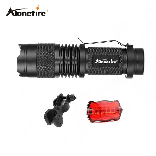 AloneFire SK68 zoom mini Bike light Bicycle light Zoomable led flashlight Portable lamp flash light for Camping Biking