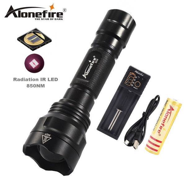 AloneFire X510 IR Lamp Torch IR 850NM Night Vision Infrared Flashlight To Hunt+Remote Pressure For Tactical flashlight