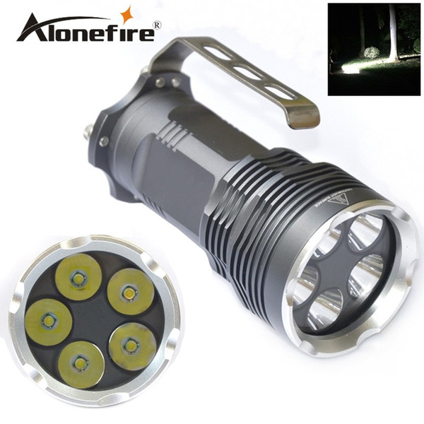 AloneFire 5XT6 CREE XM-L T6 LED 18650 Flashlight Handheld Torch Camping Lamp searchlight