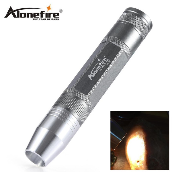 AloneFire HG001 Yellow Light LED Flashlight Handheld Torch for Jade Gemstone Appraisal portable 18650 rechargeable battery