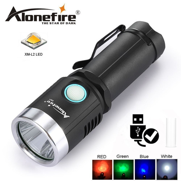 AloneFire X901 L2 led flashlight 18650 Micro usb rechargeable Torch Ultra Bright Handheld Water Resistant Torch Tactical hunting portable