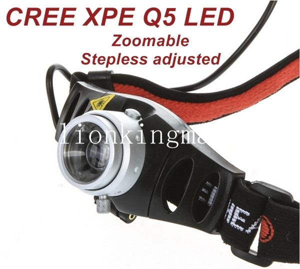 CREE High power LED 500 lumens Cree Q5 LED floodlight lamps are scaling the flashlights Zoomable headlamp