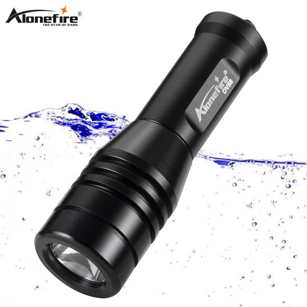 Alonefire DV58 Dive LED Flashlight Diving Light L2 Super Bright Underwater Waterproof Portable Lantern dive Lamp Tactical Hunting flashlight