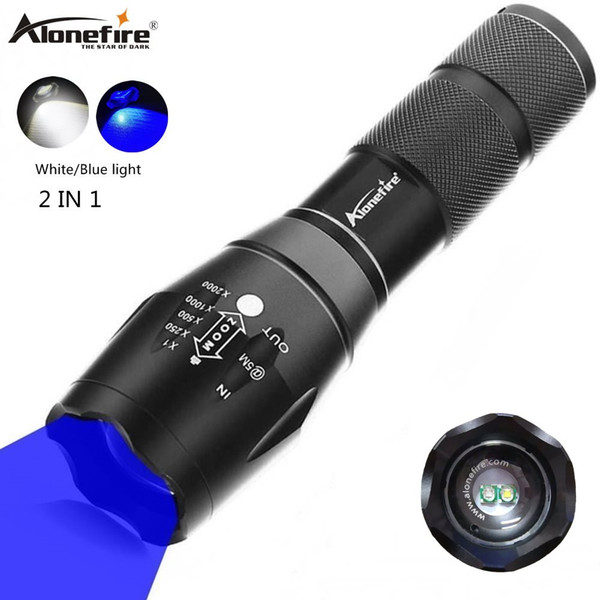 Alonefire G700-WB White+Bule light LED Camping Fishing Flash Tactical FocuPortable hiking Adventure hunting Search and rescue 18650 Battery