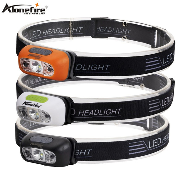 AloneFire MT-B02 Induction led head lamp CREE XPE headlamp USB Headlight waterproof head torch Built-in lithium battery lights Portable