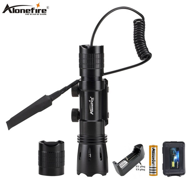 Alonefire TK108 10000lumens Hunting Flashlight P9 led cree Torch Lintern Tactical Flashlights with Gun Mount+Remote switch 18650 battery