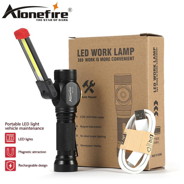 AloneFire W102 COB Handheld Movable LED Work Lights USB Charging Multi-functional and Portable Folding Emergency Lights Outdoor Travel Hike