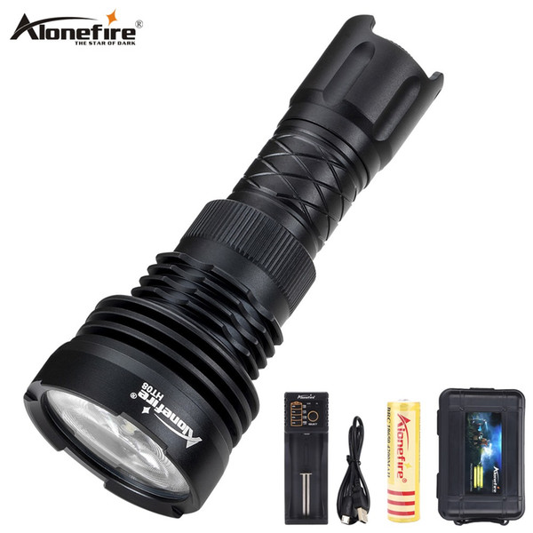 AloneFire HT08 Zooming LED Flashlight Waterproof Outdoor Cave Exploration Climbing Portable Handheld torch floodlight