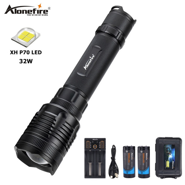 AloneFire H003 XLamp xhp70 32W powerful Tactical LED flashlight torch zoom xhp50 Lantern Best Camping Outdoor Exercise Climbing Travel Hike