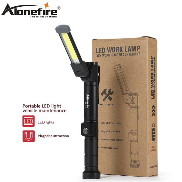 AloneFire W103 COB LED Portable Spotlight led Working Lights With Magnetic Handheld Movable Folding Emergency Lights Outdoor Travel Hike