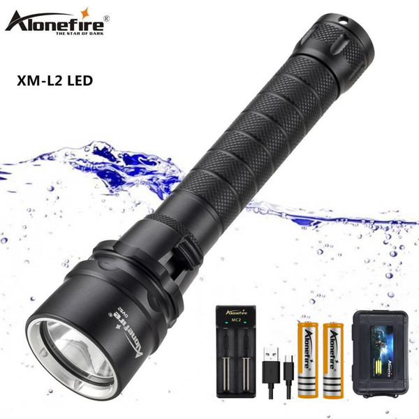 AloneFire DV52 dive light LED back up diving flashlight Underwater Waterproof dive lanterna torch Dive Professional Fill Tactical light