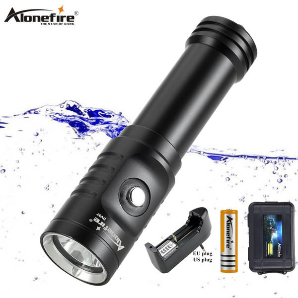 Alonefire DV57 underwater scuba diving flashlight torch Flash light Waterproof XM L2 Lantern lamp Dive Professional Fill light 50m diving