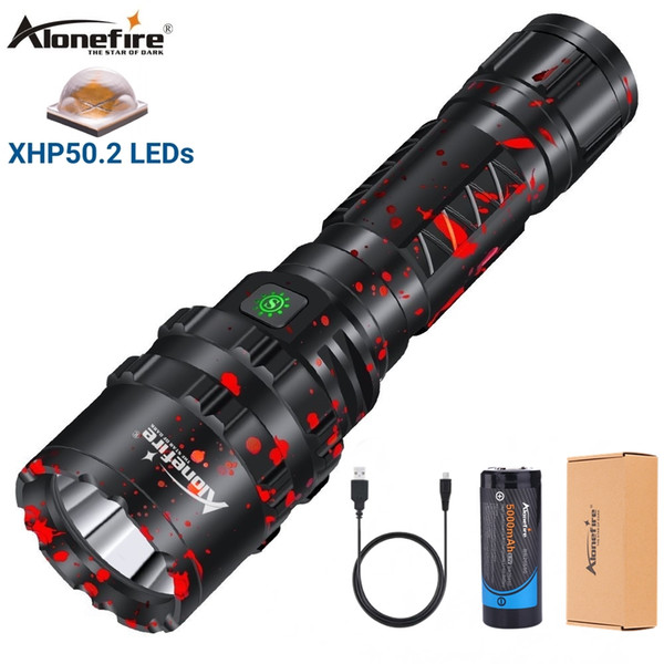 Alonefire G200 80000LM Powerful XHP50.2 tactical LED Flashlight Xlamp Waterproof Torch Light Ultra Bright Lantern Camping Outdoor Travel