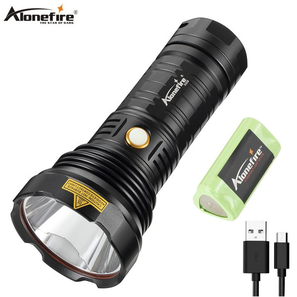 Alonefire X009 Powerful LED Flashlight USB rechargeable Tactical Torch Light Linterna Portable Lamp Light Tactical hunting Outdoor Travel