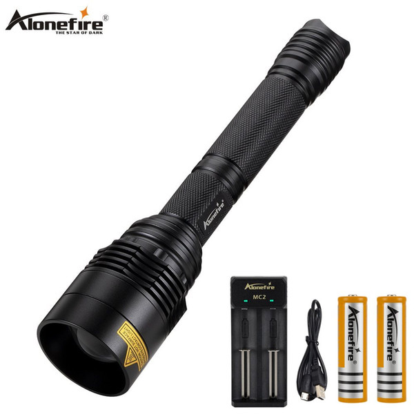 Alonefire H41 LED L2 Tactical Flashlight Super Bright Linterna Hunting flashlight Torch Waterproof for Camping Exercise Climbing18650battery