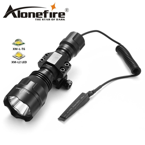 AloneFire C8s Tactical Led Flashlight CREE XML T6 Waterproof touch camping bicycle flash light for 18650 battery Exercise Climbing Portable