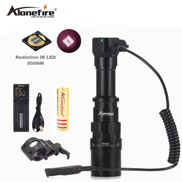 AloneFire X490 850nm IR Flashlight lnfrared Radiation IR 850nm LED Lamp(Fill Light for Night Vision Device)LED Flashlight